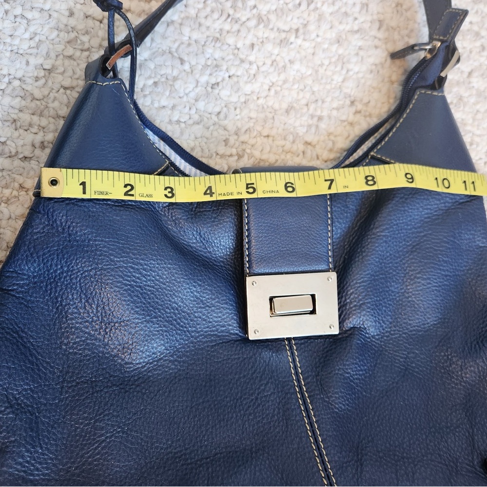 American Living Blue Shoulder Bag with Gold Accents